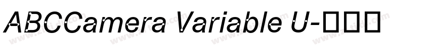 ABCCamera Variable U字体转换